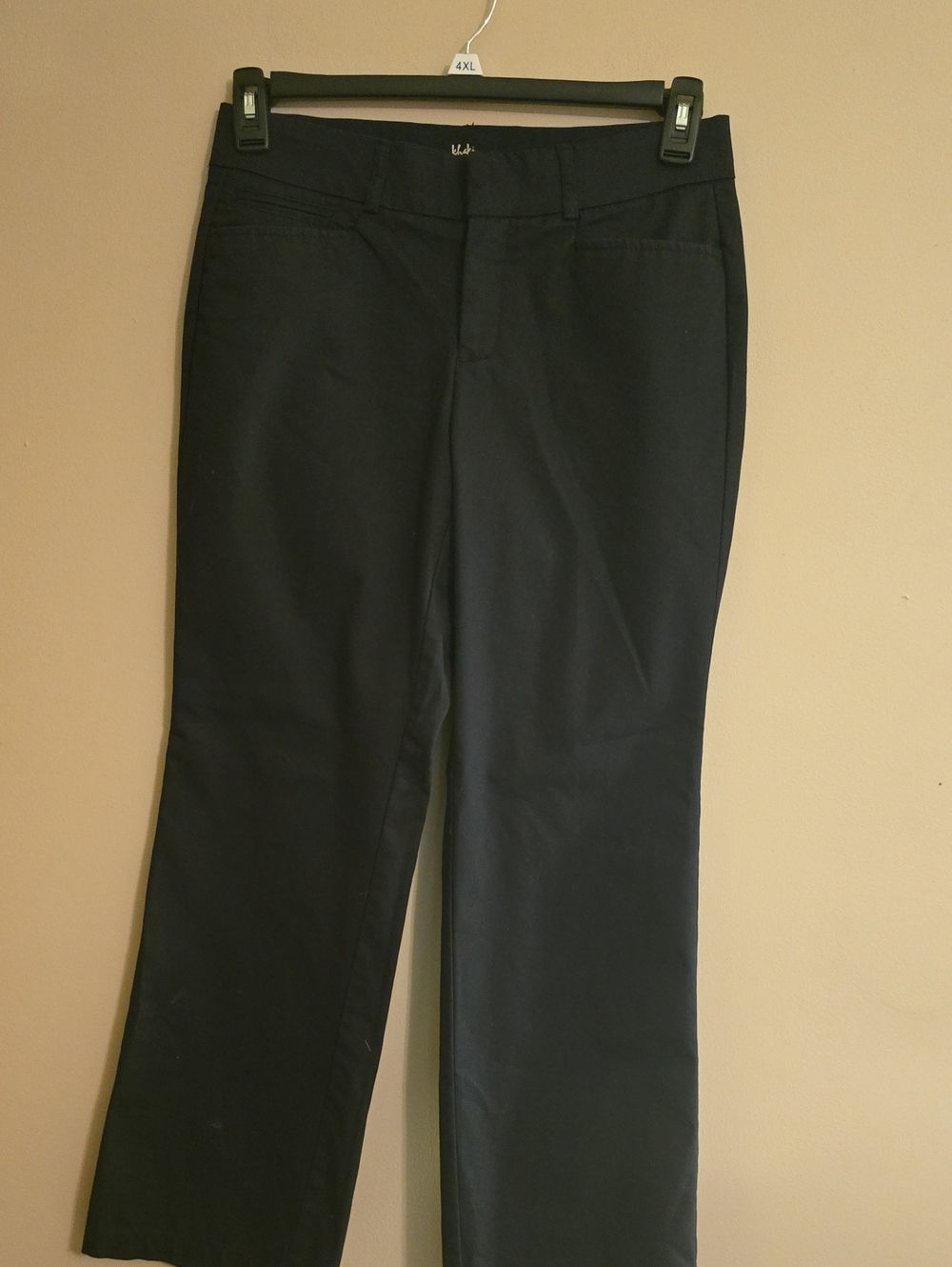 Dockers Women's Size 6P Black Khaki Cotton Polyester Blend Pant Trousers